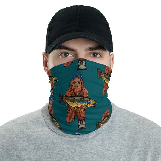 Discover Neck Gaiter - Trout Huntin' Squatch