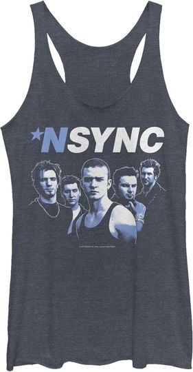 Discover Fifth Sun N 'Sync Photocopy Group Women's Racerback Tank Top