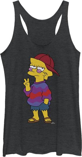 Fifth Sun Simpsons Cool Lisa Women's Racerback Tank Top