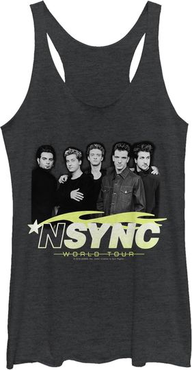 Discover Fifth Sun N 'Sync World Tour Women's Racerback Tank Top