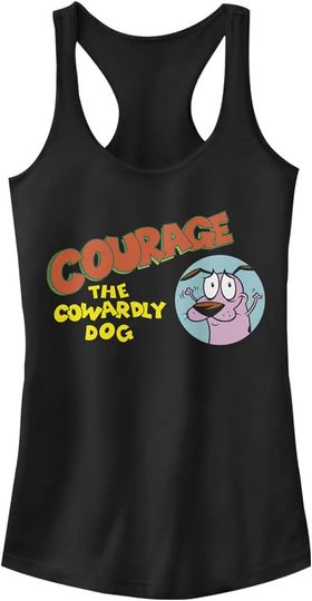 Discover Fifth Sun Cowardly Do Courage Logo Women's Fast Fashion Racerback Tank Top