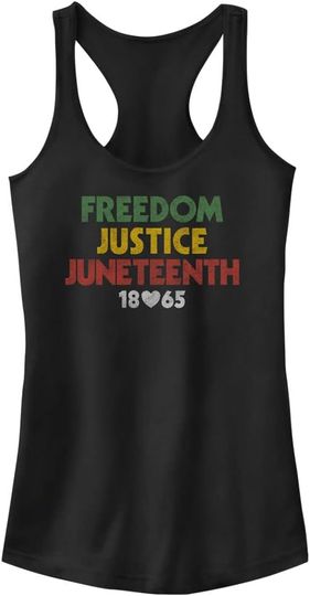 Discover Fifth Sun Women's Lost Gods Freedom Justice Juneteenth Junior's Racerback Tank Top