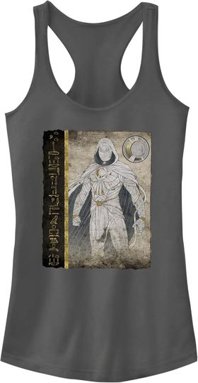 Fifth Sun Women's Marvel Moon Knight Scroll Fragment Junior's Racerback Tank Top