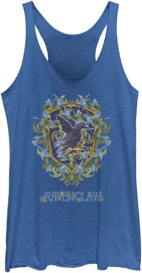 Fifth Sun Harry Potter and The Deathly Hallows Ravenclaw Watercolor Women's Racerback Tank Top