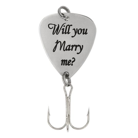 Wedding fishing Lure Will You Marry Me Lure LGU Personalized Hook Fishing Lure for Gift Proposal Wedding Lure