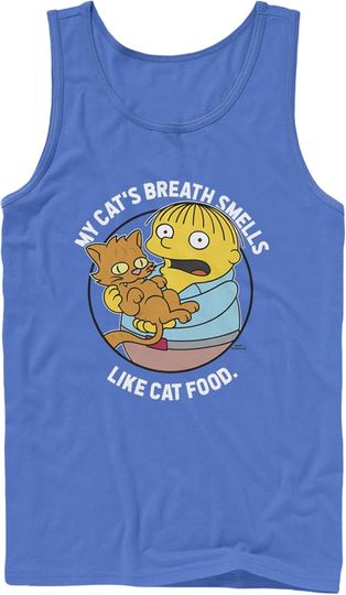 Men's The Simpsons Ralph and His Cat Tank Top