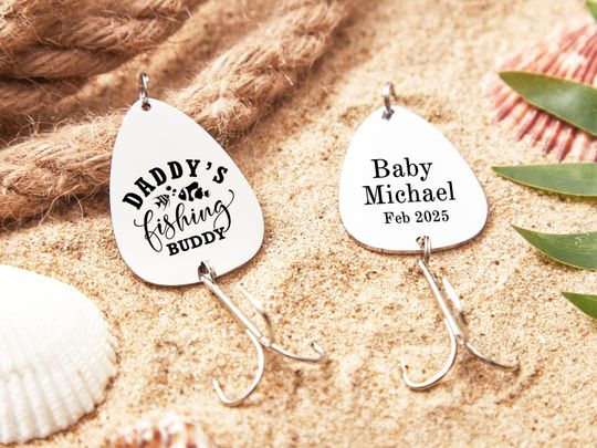 Dad Buddy Fishing Lure, Personalized Gift for Husband, Boyfriend Gift, Pregnancy Announcement Gift For Family, New Fishing Buddy Soon Lure