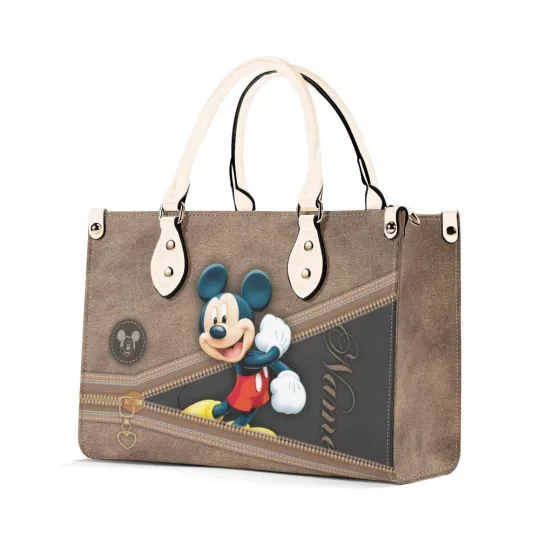 Discover Mickey Mouse Cartoon Women Leather Handbag