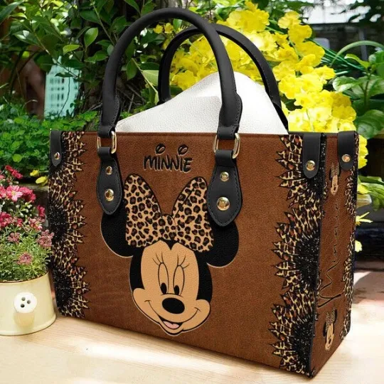 Discover Minnie Mouse Cartoon Women Leather Handbag,Minnie Lover's Handbag,Minnie
