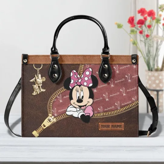 Discover Minnie Cartoon Women Leather Handbag