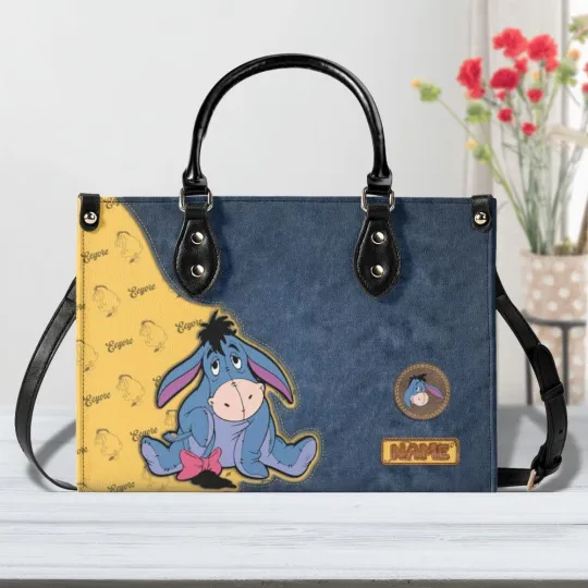 Eeyore Cartoon Women Leather Handbag
