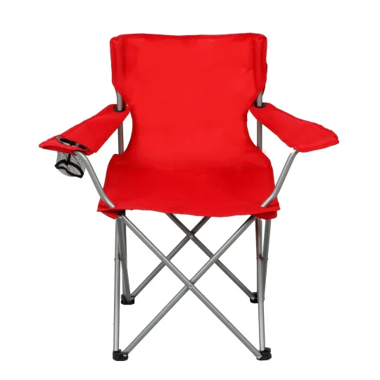 Trail Folding Outdoor Camping Chair with Cup Holder - Red