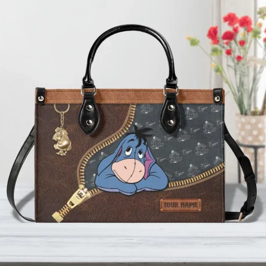 Discover Eeyore Cartoon Women Leather Handbag,Eeyore Wallet,Custom Leather