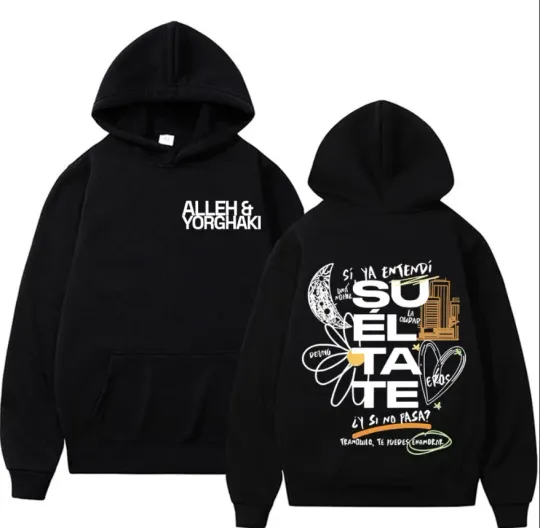 Discover Alleh & Yorghaki Su El Ta Te Letter Hoodie
