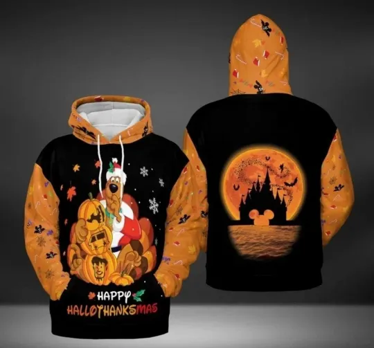 Scooby Doo Happy Hallo Thanks Mas 3D All Over Print Hoodie