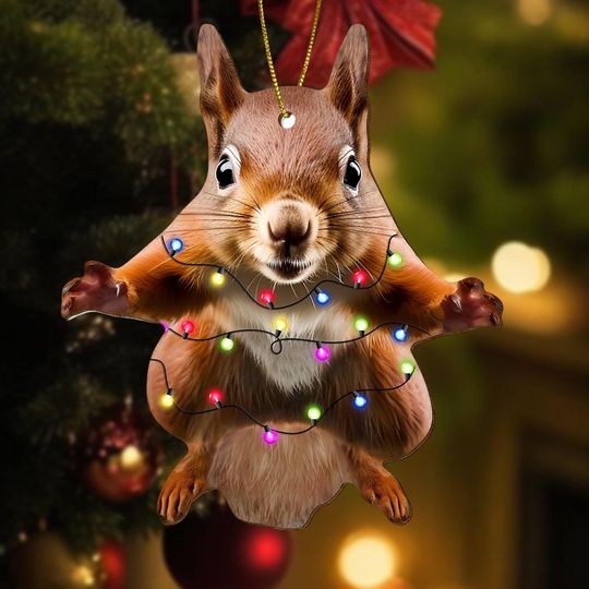 Discover Flying Squirrel Christmas Ornament, Funny Animal Xmas Ornament, Squirrel Christmas Tree Lights Decor, Cute Xmas Decor, Holiday Gifts