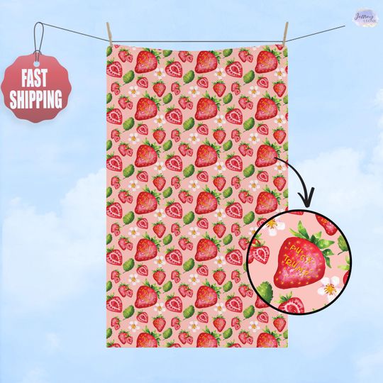 Hand Towel, Trump Sucks Strawberry Kitchen Towel