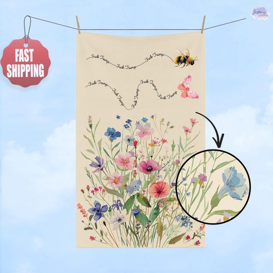 Hand Towel, Flower Garden Kitchen Towel, Bathroom Towel Set