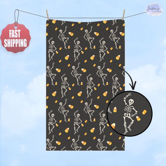 Discover Subtle F*ck Trump Skeleton Towel, Funny Candy Corn Kitchen Decor, Halloween Hand Towel, Spooky Novelty Gift