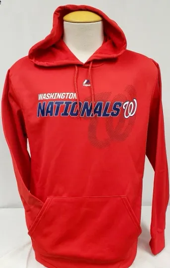 Discover Majestic Therma Base MLB Washington Nationals Hooded Sweatshirt
