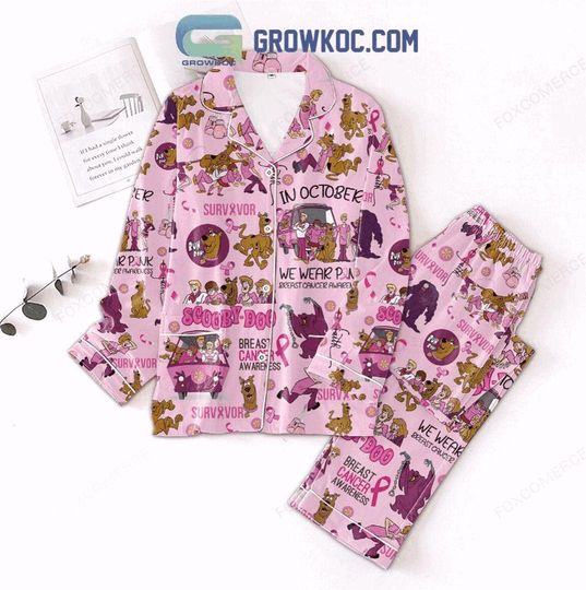 Scooby Doo Breast Cancer Awareness October Pajamas Set