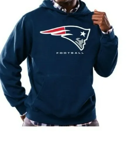 Team Apparel New England Patriots Hooded Sweatshirt New Mens Big