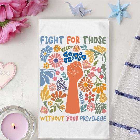 Discover Subtle F*ck Trump Hand Towel, Fight For Those Without Your Privilege Kitchen Towel,Anti Trump Towel,FDT,Political Home Decor,Anti Maga Towel