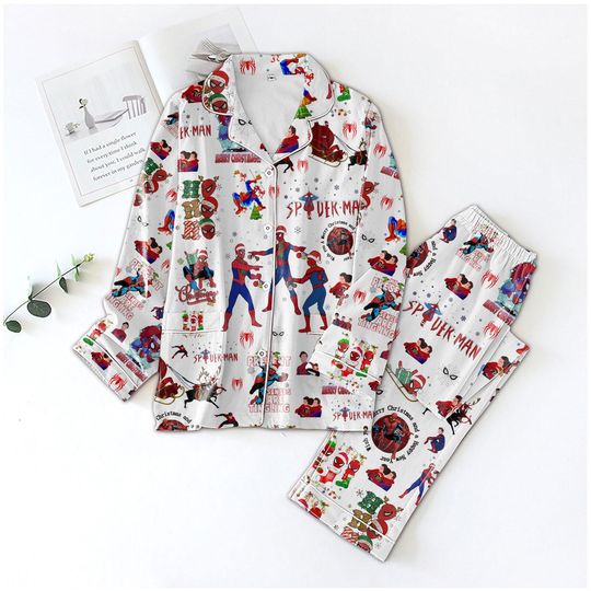 Spiderman Christmas Pajamas, Superhero Matching Pajamas Set, Marvel Avengers Kids Christmas Pjs, Family Gift Idea