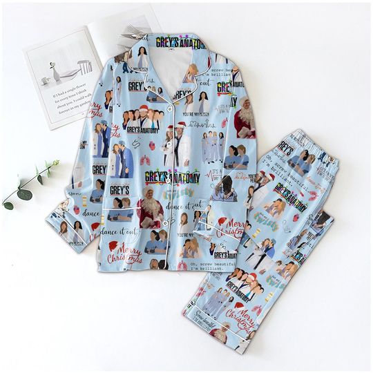 Discover Greys Anatomy Pajamas Set, Meredith Grey Women Pajamas, Women's Nursing Pajamas Set, Pajamas For Party