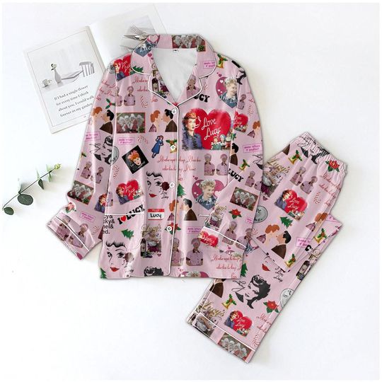 I Love Lucy Pajamas Set, Funny Gift for Men Women