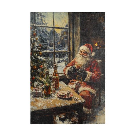 Discover Vintage Santa Jigsaw Puzzle: Nostalgic Christmas Holiday Activity