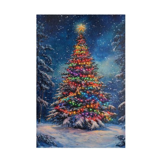Discover Festive Christmas Tree Jigsaw Puzzle: Holiday Family Fun