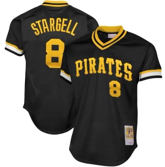 Discover Mitchell & Ness Pittsburgh Pirates #8 Baseball Jersey New Mens Sizes $100