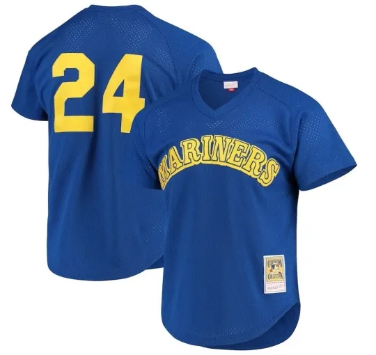 Discover Mitchell & Ness Seattle Mariners #24 Baseball Jersey New Mens Sizes $100