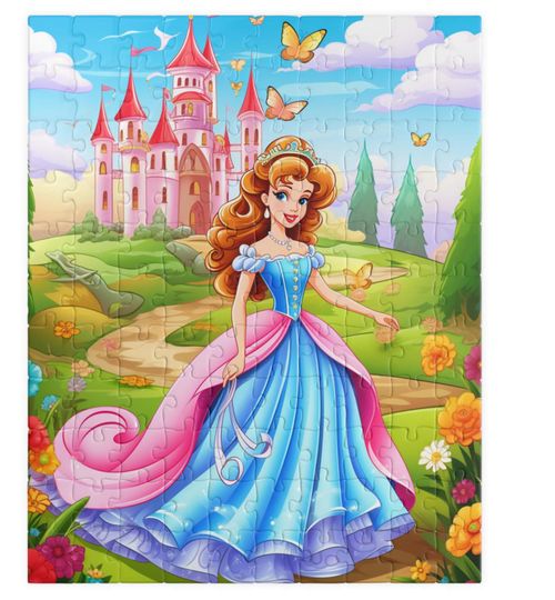 Discover Princess Castle Jigsaw Puzzle, Fun Family Activity, Gift for Kids, Bright and Colorful Art, Educational Toy, Weekend Game
