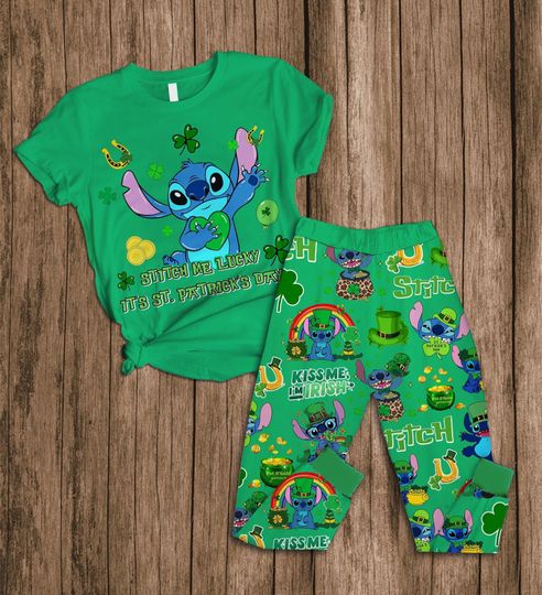 Discover Stitch St. Patrick's Day Pajama Set
