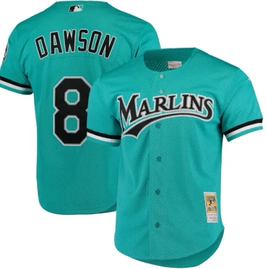 Discover MLB Mitchell & Ness Florida Marlins #8 Baseball Jersey New Mens Sizes $130