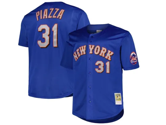 Discover Mitchell & Ness New York Mets #31 Baseball Jersey New Mens Big & Tall Sizes $120