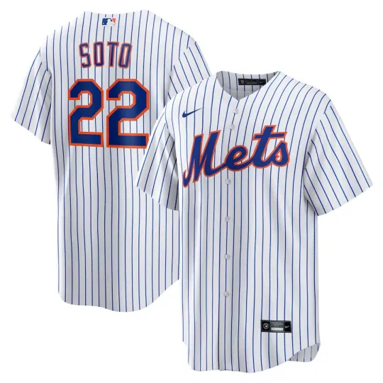 Discover New York Mets Juan Soto #22 White or Black Officially Licensed Jersey
