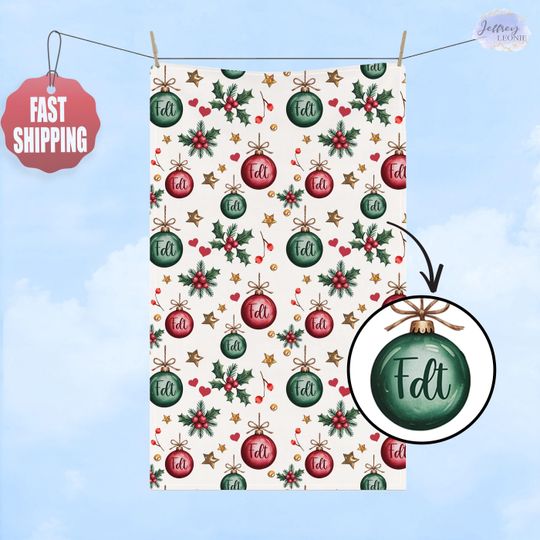 Discover Subtle F*ck Trump Christmas Hand Towel, FDT Ornament Kitchen Towel, Political Home Decor, Funny Liberal Gift, Anti Trump, FDT Tea Towel