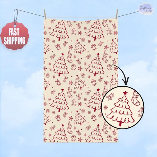 Discover Subtle F*ck Trump Candy Canes Hand Towel, Political Home Decor, Christmas Kitchen Towel, Funny Liberal Gift, Subtle Anti-Trump, FDT Towel