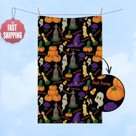 Discover Subtle F*ck Trump Hand Towel,Trump Sucks Pumpkin Kitchen Towel,Anti Trump Towel,Political Halloween Home Decor,Anti Maga Towel,Hostess Gifts
