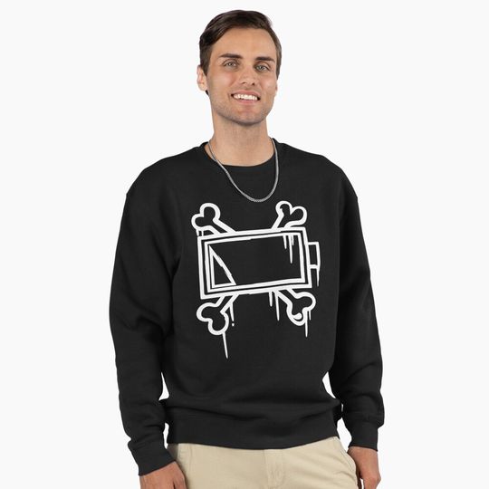 Discover Uzi Doorman Bone Batttery    Pullover Sweatshirt