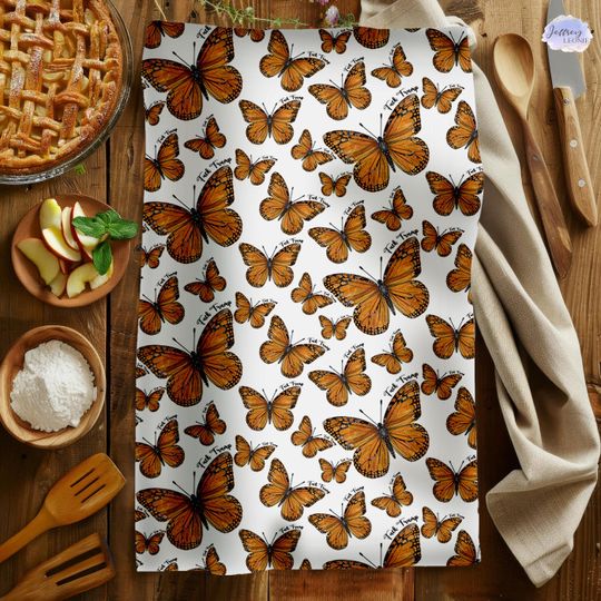 Discover Subtle F*ck Trump Hand Towel, Butterfly Kitchen Towel, Anti Trump Tea Towel, Bathroom Towel Set, FDT, Political Home Decor, Anti Maga Towel