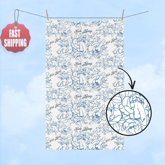 Discover Subtle F*ck Trump Hand Towel, Trump Sucks Dirty Flower Kitchen Towel, Anti Trump Towel, Political Home Decor, Anti Maga Towel, Hostess Gifts
