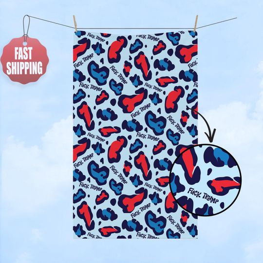 Discover Subtle F*ck Trump Hand Towel, Trump Sucks Dirty Leopard Kitchen Towel, Anti Trump Towel, Political Home Decor, Anti Maga Towel, HostessGifts