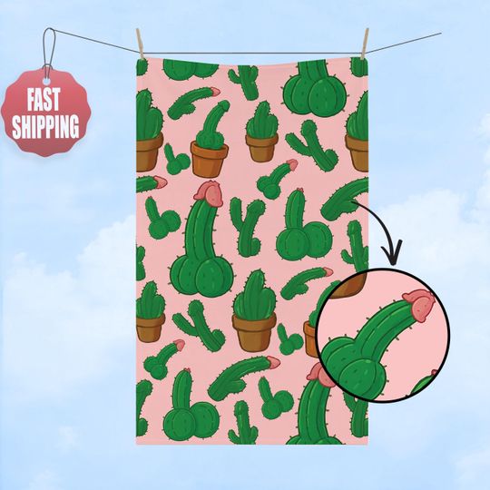 Discover Dirty Joke Hand Towel, Catus Kitchen Towel, Funny Tea Towel for Adults, Bathroom Towel Set, Cute Home Decor Gifts for Women Men