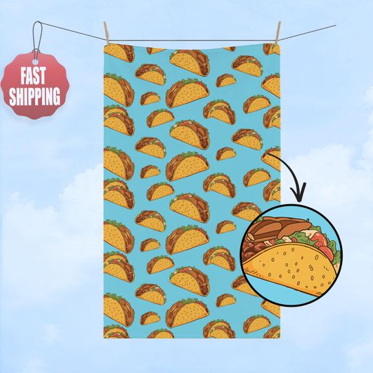Discover Dirty Joke Hand Towel, Tacos Kitchen Towel with Pattern, Funny Tea Towel for Adults, Bathroom Towel Set, Cute Home Decor Gifts for Women