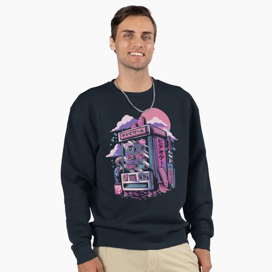 Discover Retro gaming machine Pullover Sweatshirt