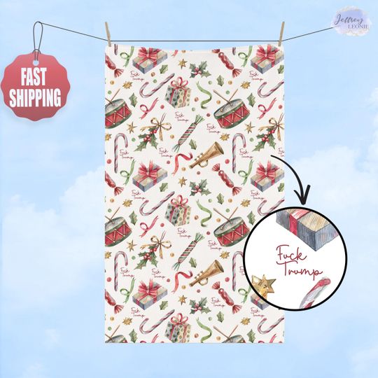 Discover Christmas Hand Towel, Christmas Decor Kitchen Towel